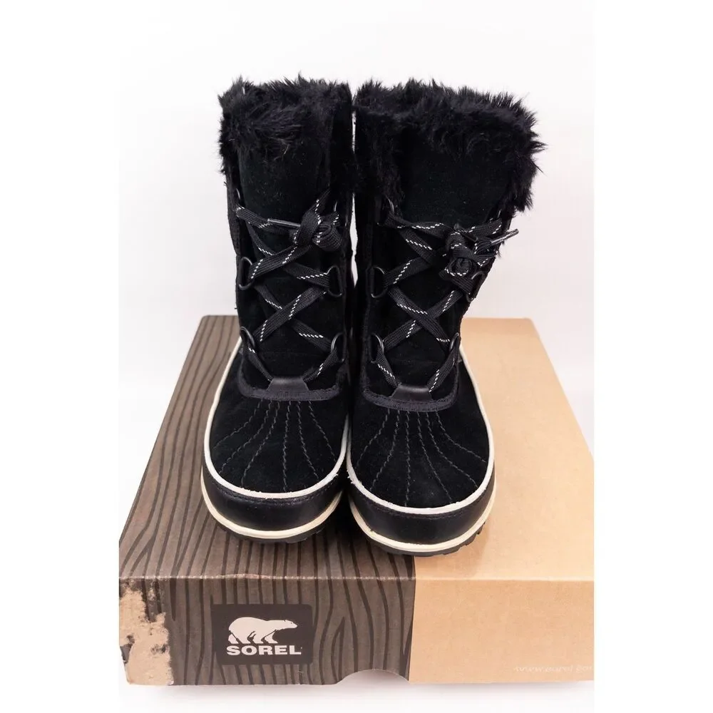 Sorel Tivoli II Women’s Black Suede Waterproof Winter Boots Size 7.5